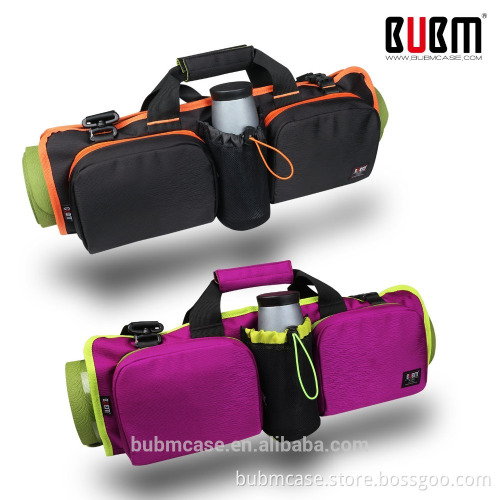 BUBM multifunction Wholesale logo printed Wear resistant high quality canvas yoga mat bag